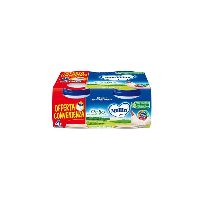 MELLIN OMOGENEIZZATO POLLO 4X80 G MELLIN OMOGENEIZZATO POLLO 4X80 G