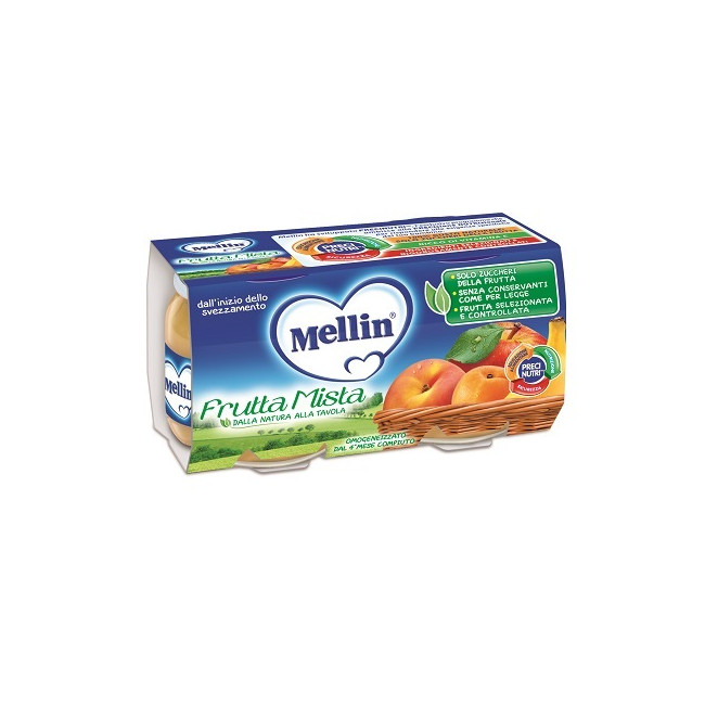 MELLIN OMOGENEIZZATO FRUTTA MISTA 100 G 2 PEZZI MELLIN OMOGENEIZZATO FRUTTA MISTA 100 G 2 PEZZI