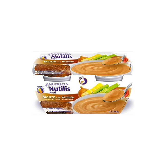Nutricia Nutilis Pasti Alimento Dietetico Gusto Manzo Con Verdure 2x300g Nutricia Nutilis Pasti Alimento Dietetico Gusto Manzo Con Verdure 2x300g