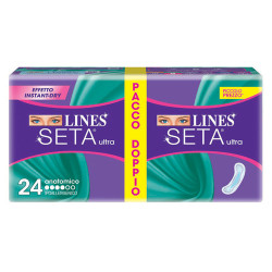 LINES SETA ULTRA ASSORBENTE ANATOMICO 24 PEZZI