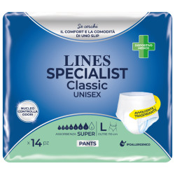 PANNOLONE A MUTANDA LINES SPECIALIST CLASSIC PANTS SUPER L 14 PEZZI