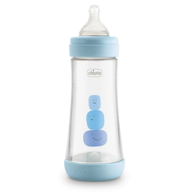 CHICCO BIBERON PERFECT 5 BOY 300 ML IN SILICONE 3 FORI CHICCO BIBERON PERFECT 5 BOY 300 ML IN SILICONE 3 FORI