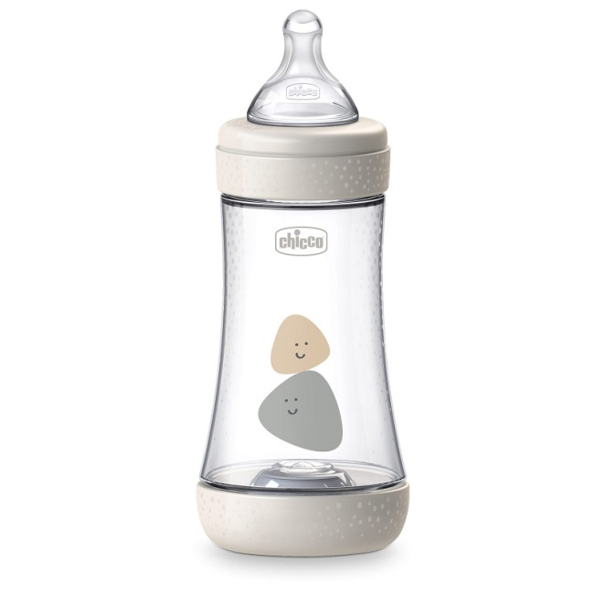 CHICCO BIBERON PERFECT 5 UNISEX 240 ML IN SILICONE 2 FORI CHICCO BIBERON PERFECT 5 UNISEX 240 ML IN SILICONE 2 FORI