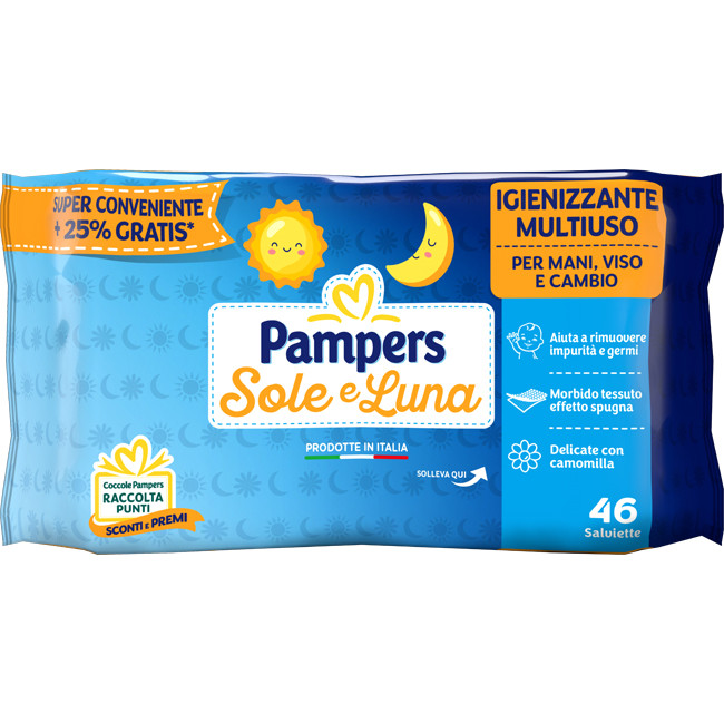 WIPES SOLE & LUNA 46 PEZZI WIPES SOLE & LUNA 46 PEZZI