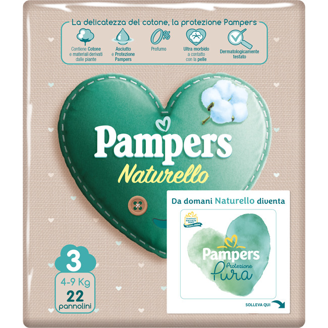 PAMPERS NATUR MIDI CP 22 PEZZI PAMPERS NATUR MIDI CP 22 PEZZI