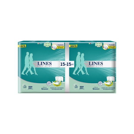 PANNOLONE A MUTANDA LINES SPECIALIST SUPER MG 30 PEZZI