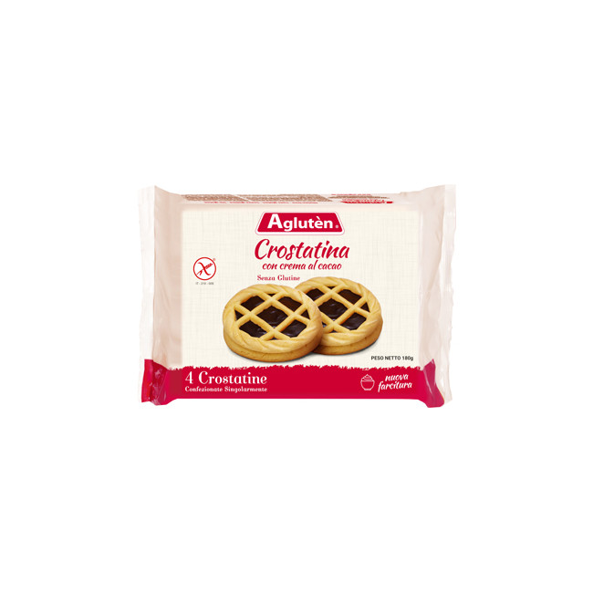 AGLUTEN CROSTATINA CON CREMA DI CACAO 180 G AGLUTEN CROSTATINA CON CREMA DI CACAO 180 G