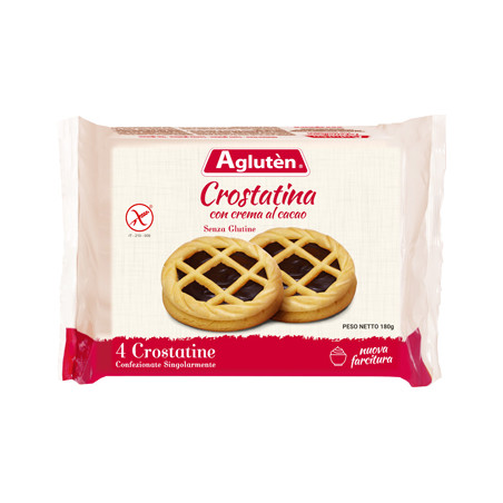 AGLUTEN CROSTATINA CON CREMA DI CACAO 180 G AGLUTEN CROSTATINA CON CREMA DI CACAO 180 G