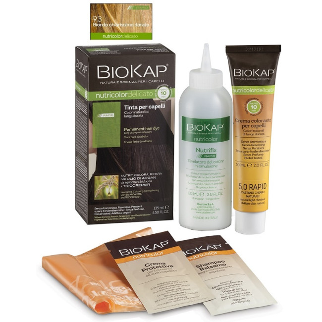BIOS LINE BIOKAP NUTRICOLOR DELICATO RAPID TINTA 9,3 BIONDO CHIARISSMO DORATO 135 ML BIOS LINE BIOKAP NUTRICOLOR DELICATO RAPID TINTA 9,3 BIONDO CHIARISSMO DORATO 135 ML