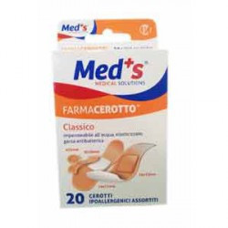 CEROTTO MEDS STRIPS POLIURETANO IPOALLERGENICO CLASSICO ASSORTITI 20 PEZZI