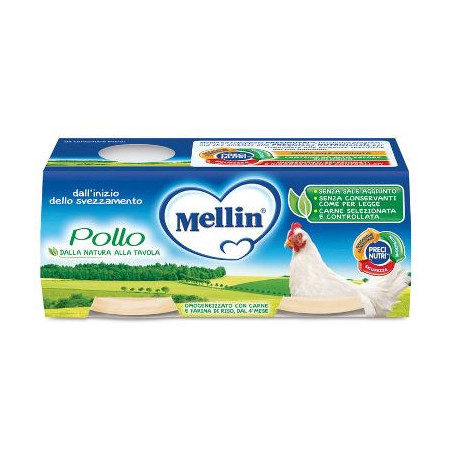 MELLIN OMOGENEIZZATO POLLO 2 X 80 G