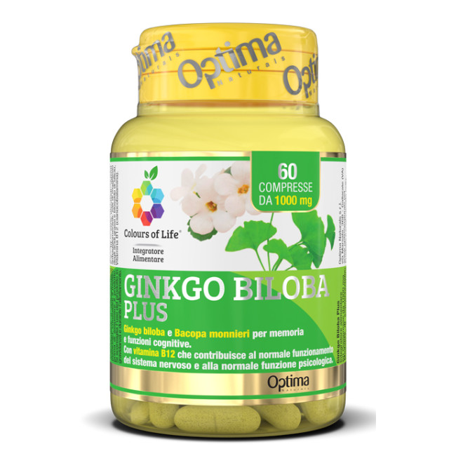 COLORUS OF LIFE GINKGO BILOBA PLUS 60 COMPRESSE 1000 MG COLORUS OF LIFE GINKGO BILOBA PLUS 60 COMPRESSE 1000 MG