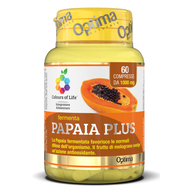 COLOURS OF LIFE FERMENTA PAPAIA PLUS 60 COMPRESSE 1000 MG COLOURS OF LIFE FERMENTA PAPAIA PLUS 60 COMPRESSE 1000 MG