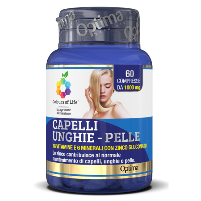 COLOURS OF LIFE CAPELLI UNGHIE PELLE 60 COMPRESSE 1000 MG COLOURS OF LIFE CAPELLI UNGHIE PELLE 60 COMPRESSE 1000 MG