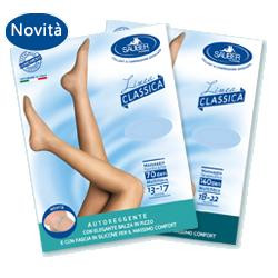 SAUBER CALZA AUTOREGGENTE 70 DENARI MAGLIA MICRORETE NERO 2 LINEA CLASSICA