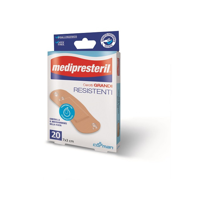 CEROTTO MEDIPRESTERIL RESISTENTI MEDI 7X2CM 20 PEZZI CEROTTO MEDIPRESTERIL RESISTENTI MEDI 7X2CM 20 PEZZI