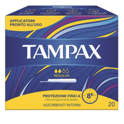 Tampax Regular Assorbenti Interni Per Flussi Leggeri-Medi 20 Assorbenti