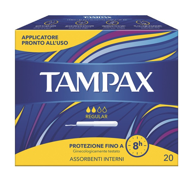 Tampax Regular Assorbenti Interni Per Flussi Leggeri-Medi 20 Assorbenti Tampax Regular Assorbenti Interni Per Flussi Leggeri-Medi 20 Assorbenti