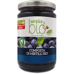 COMPOSTA DI MIRTILLI BIO CON POLPA DI MELA 320 G