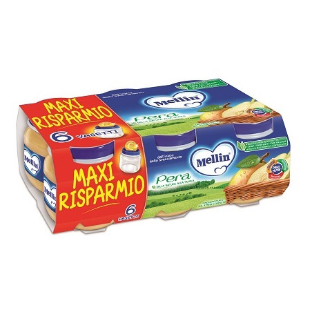 MELLIN OMOGENEIZZATO PERA 100 G 6 PEZZI MELLIN OMOGENEIZZATO PERA 100 G 6 PEZZI