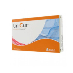 Confezione da 20 compresse di Unicur integratore di Curcumina e Vitamina B
