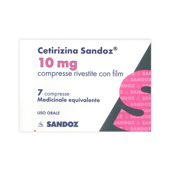 CETIRIZINA SAND*7CPR RIV 10MG CETIRIZINA SAND*7CPR RIV 10MG