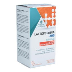 Confezione da 30 capsule di Lattoferrina 200 immuno integratore per le difese immunitarie.