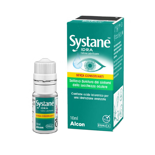 Flacone da 10 Ml di Systane Idra collirio lubrificante senza conservanti Flacone da 10 Ml di Systane Idra collirio lubrificante senza conservanti