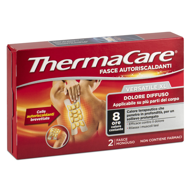 FASCIA AUTORISCALDANTE VERSATILE THERMACARE XL 2 PEZZI FASCIA AUTORISCALDANTE VERSATILE THERMACARE XL 2 PEZZI