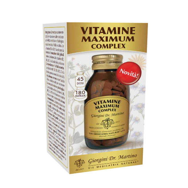 VITAMINE MAXIMUM COMPLEX 180 PASTIGLIE VITAMINE MAXIMUM COMPLEX 180 PASTIGLIE