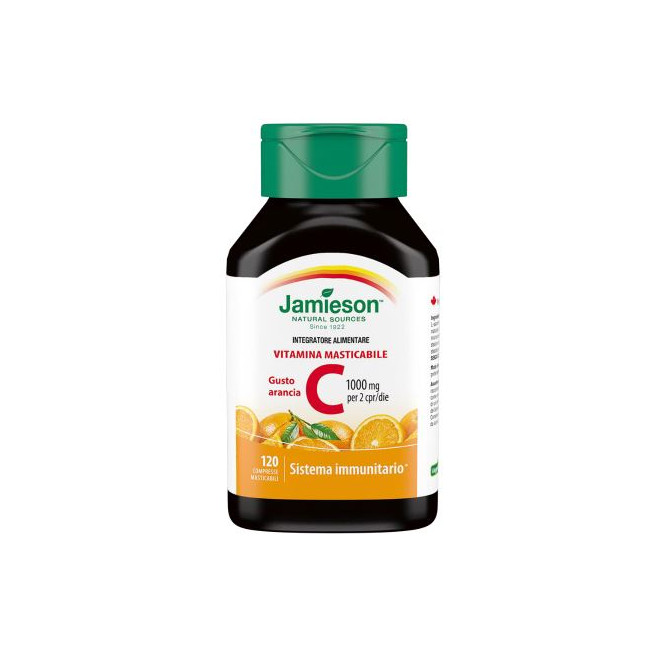 JAMIESON VITAMINA C 1000 MASTICABILE ARANCIA 120 COMPRESSE JAMIESON VITAMINA C 1000 MASTICABILE ARANCIA 120 COMPRESSE