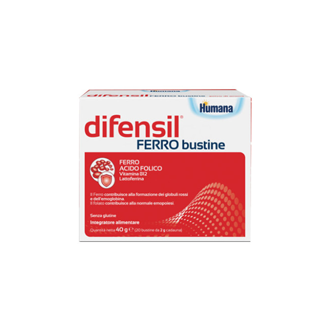 Humana Difensil Ferro Integratore Alimentare 20 Bustine Humana Difensil Ferro Integratore Alimentare 20 Bustine