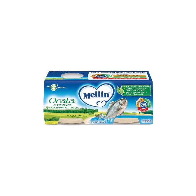 MELLIN OMOGENEIZZATO ORATA 2X80 G MELLIN OMOGENEIZZATO ORATA 2X80 G