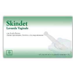 SKINDET LAVANDA VAGINALE 4 FLACONI 140 ML + 4 CANNULE MONOUSO IN BLISTER
