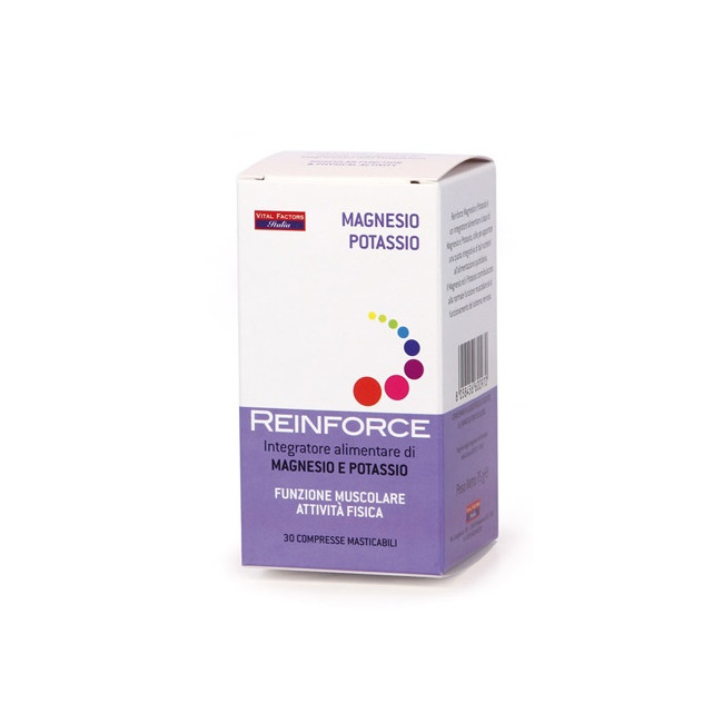 REINFORCE MAGNESIO + POTASSIO 30 COMPRESSE MASTICABILI REINFORCE MAGNESIO + POTASSIO 30 COMPRESSE MASTICABILI