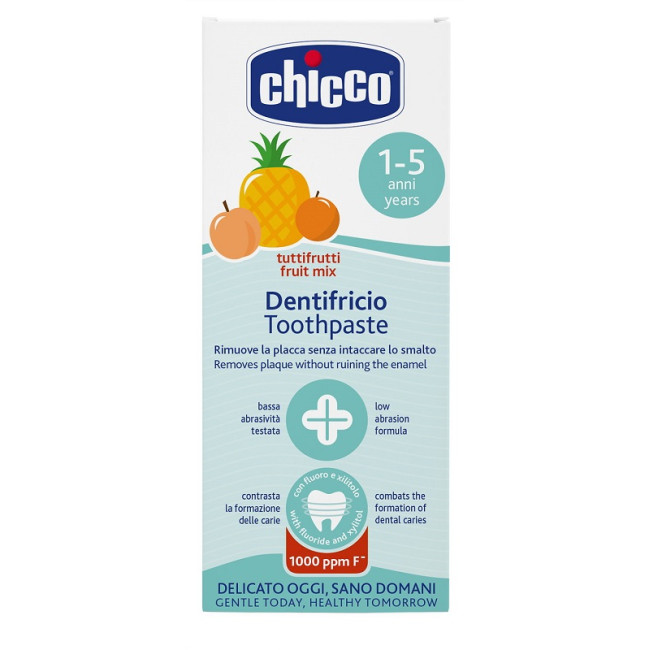 CHICCO DENTIFRICIO TUTTIFRUTTI DA 1 A 5 ANNI CON FLUORO CHICCO DENTIFRICIO TUTTIFRUTTI DA 1 A 5 ANNI CON FLUORO
