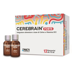 Cerebrain Forte Integratore con Colina e Vitamina B12 12 flaconcini