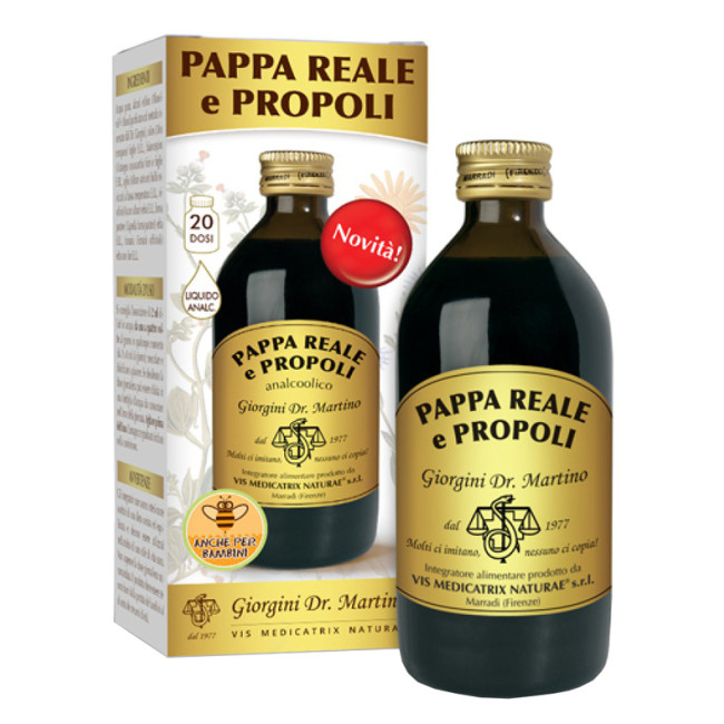 PAPPA REALE E PROPOLI ANALCOOLICO 200 ML PAPPA REALE E PROPOLI ANALCOOLICO 200 ML
