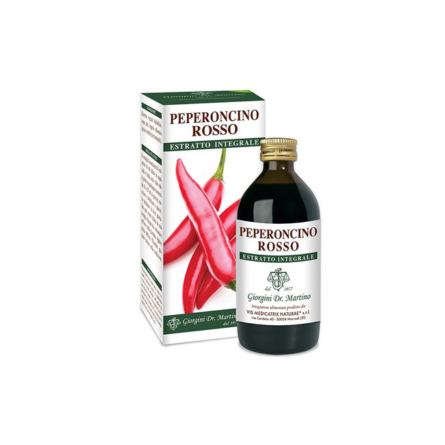 PEPERONCINO ROSSO ESTRATTO INTEGRALE 200 ML PEPERONCINO ROSSO ESTRATTO INTEGRALE 200 ML