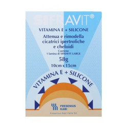 PLACCA IN SILICONE E VITAMINA E SIFRAVIT DIMENSIONI 3X12CM. INDICATA NEL TRATTAMENTO DI CHELOIDI E CICATRICI IPERTROFICHE CONSEG