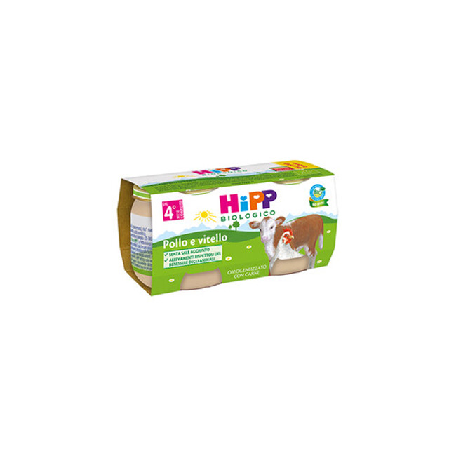 HIPP BIO HIPP BIO OMOGENEIZZATO POLLO VITELLO 2X80 G HIPP BIO HIPP BIO OMOGENEIZZATO POLLO VITELLO 2X80 G