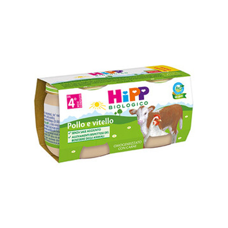 HIPP BIO HIPP BIO OMOGENEIZZATO POLLO VITELLO 2X80 G HIPP BIO HIPP BIO OMOGENEIZZATO POLLO VITELLO 2X80 G