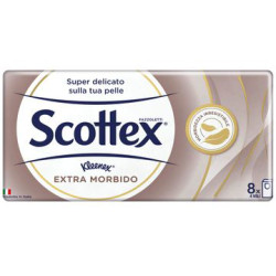 SCOTTEX EXTRA MORBIDO FAZZOLETTI 8 PEZZI