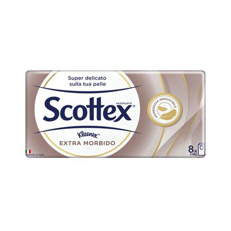 SCOTTEX EXTRA MORBIDO FAZZOLETTI 8 PEZZI