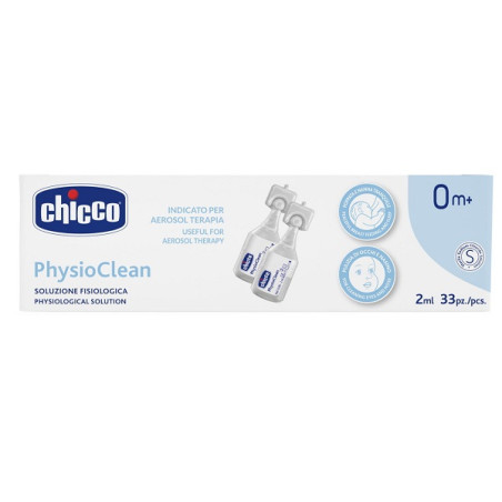 CHICCO SOLUZIONE PHYSIOCLEAN 2 ML 33 PEZZI CHICCO SOLUZIONE PHYSIOCLEAN 2 ML 33 PEZZI