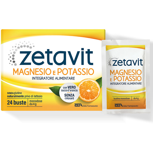 ZETAVIT MAGNESIO POTASSIO 24 BUSTINE DA 4 G ZETAVIT MAGNESIO POTASSIO 24 BUSTINE DA 4 G