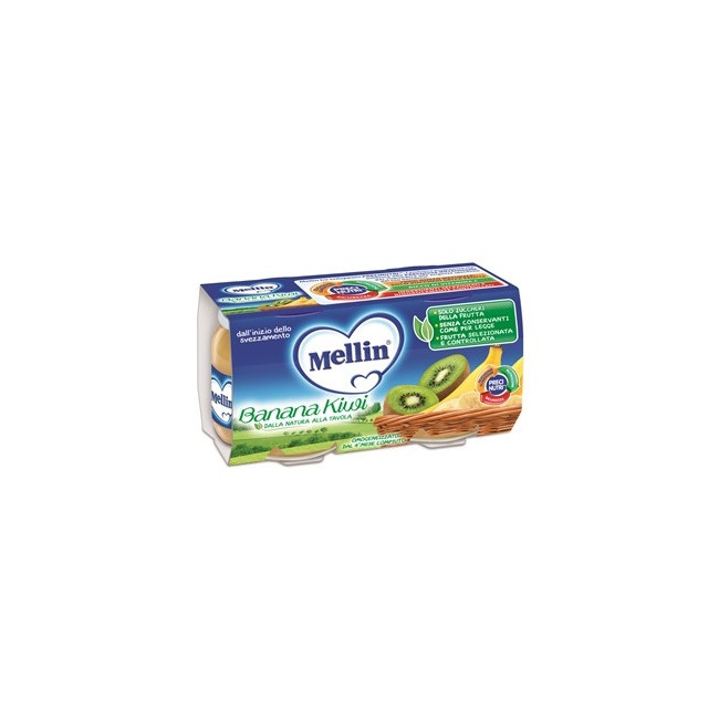 MELLIN OMOGENEIZZATO BANANA KIWI 100 G 2 PEZZI MELLIN OMOGENEIZZATO BANANA KIWI 100 G 2 PEZZI