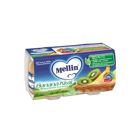 MELLIN OMOGENEIZZATO BANANA KIWI 100 G 2 PEZZI MELLIN OMOGENEIZZATO BANANA KIWI 100 G 2 PEZZI