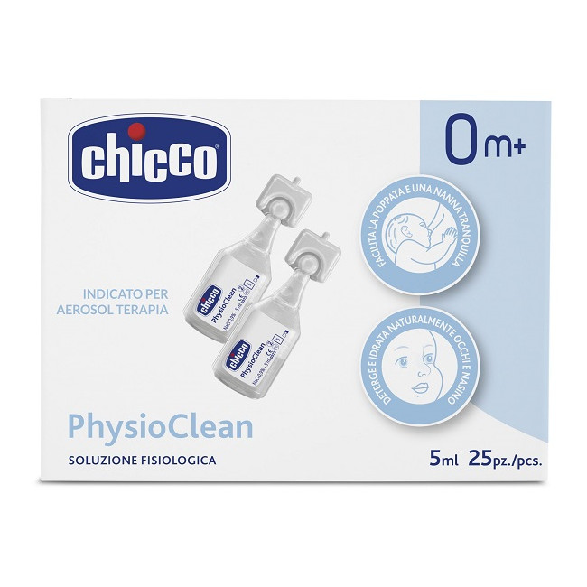 CHICCO SOLUZIONE PHYSIOCLEAN 5 ML 25 PEZZI CHICCO SOLUZIONE PHYSIOCLEAN 5 ML 25 PEZZI