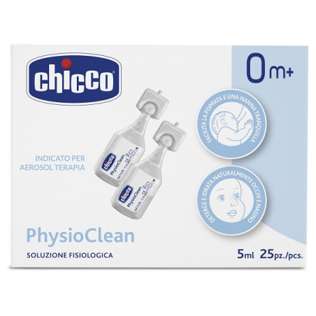 CHICCO SOLUZIONE PHYSIOCLEAN 5 ML 25 PEZZI CHICCO SOLUZIONE PHYSIOCLEAN 5 ML 25 PEZZI